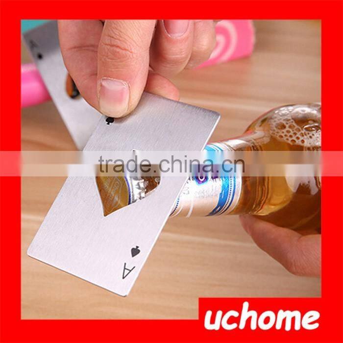 UCHOME Stainless steel spade A playing card bottle opener