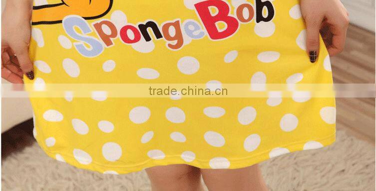 Wholesale high quality women cartoon printed nightgown
