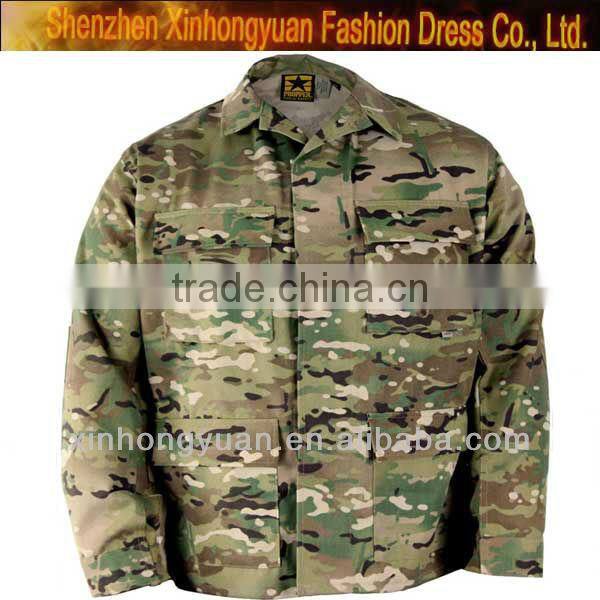 custom Military ripstop camouflage fabric Uniform hunting camouflage jacket clothing