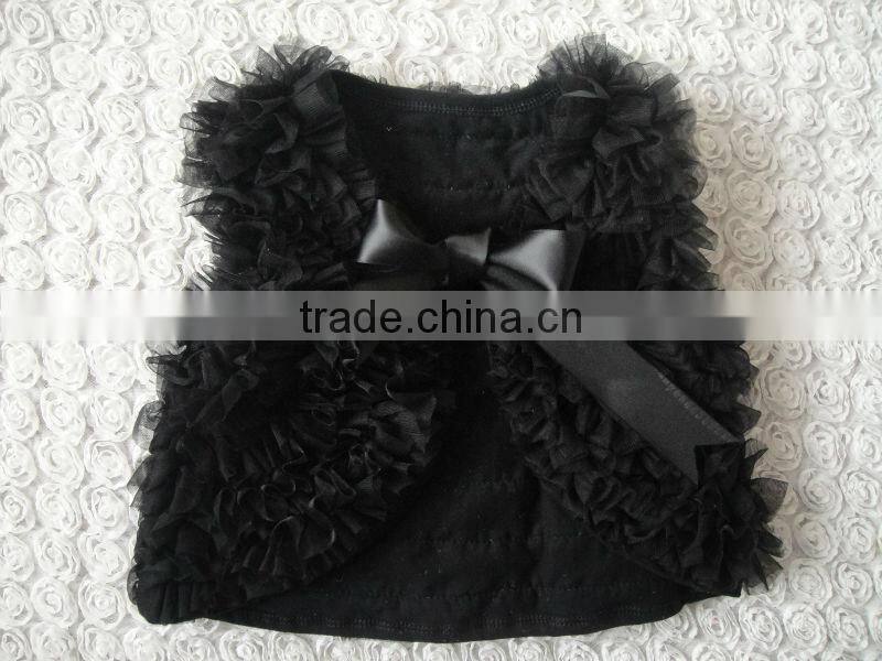 2015wholesle baby clothes, kids petti top rosette shrug ,kids costume made in china