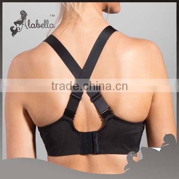 New design black hot selling high quality sports bra for women