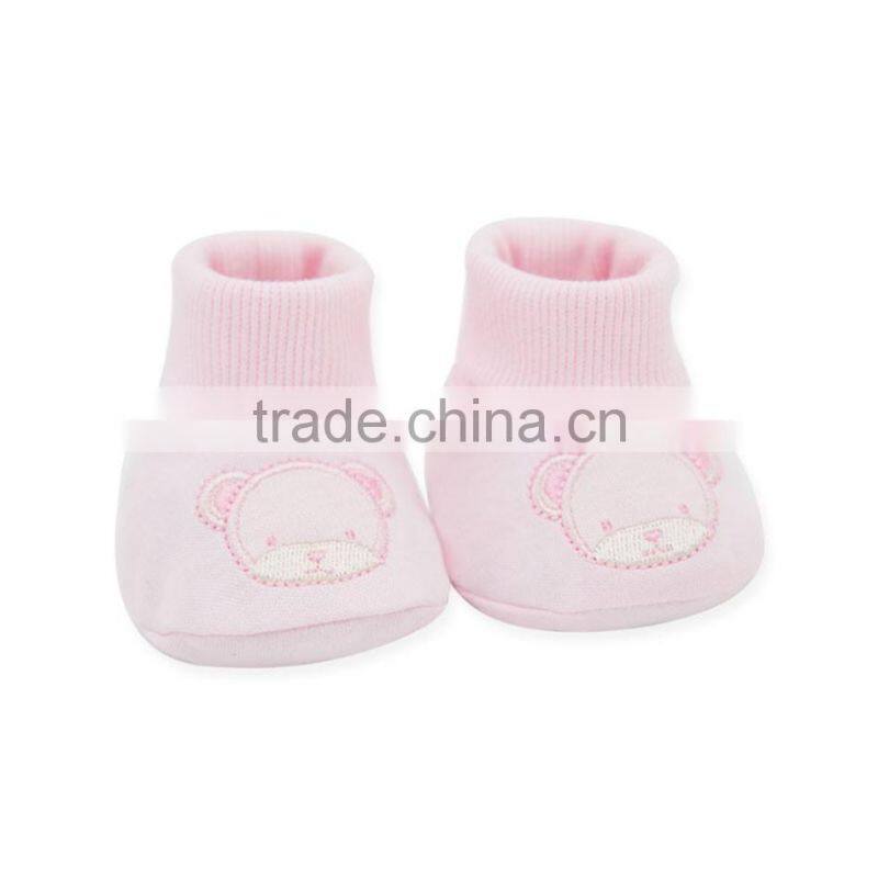 Wholesale Baby Product Lovely Beer Embroidered Organic Cotton Fancy Baby Sock