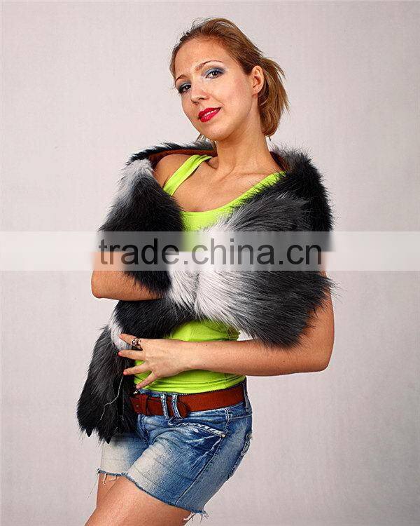 Design hot selling print/embroidery logo Faux Fur Faux Fur boa scarf