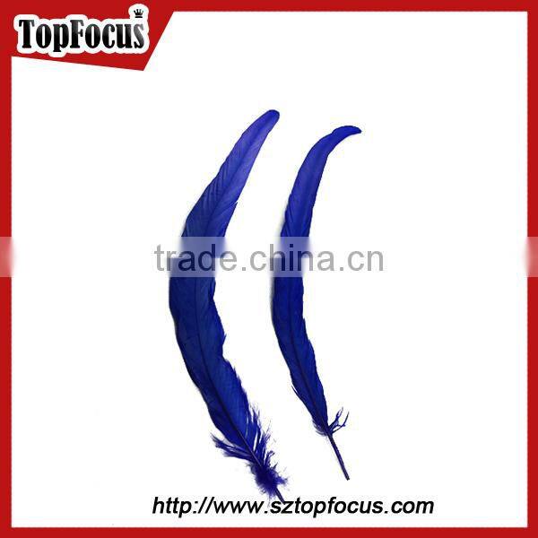 dyed color big long natural grizzly rooster feathers for sale