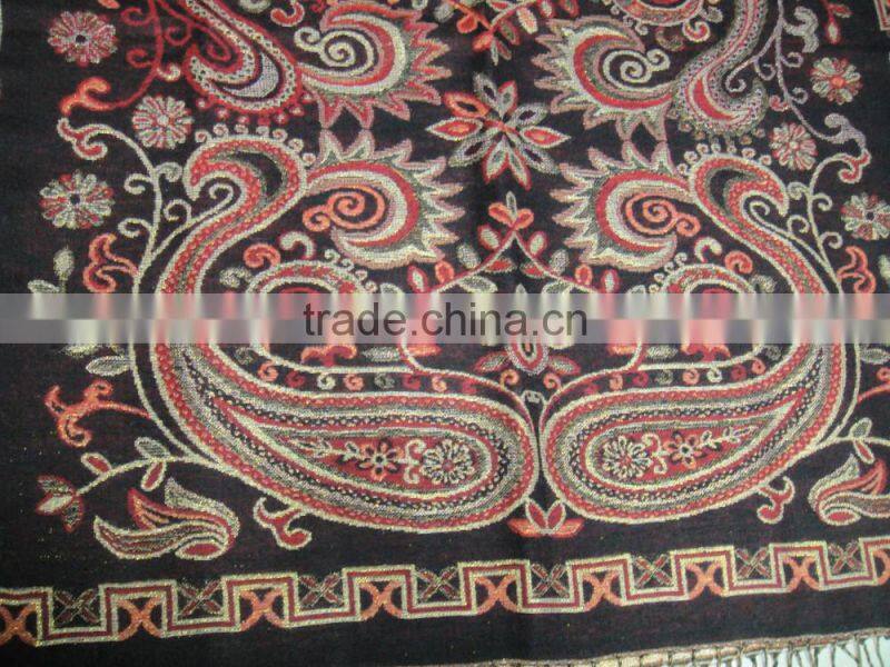 2017 Fashion new popular Russian ladies jacquard viscose paisley floral hot shawl