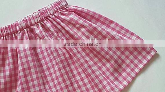 Wholesale children's boutique clothing girls palid skirt match headband cotton skirts