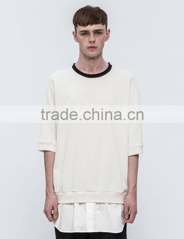 2017 wholesale factory price short sleeve sweatshirt white t shirt