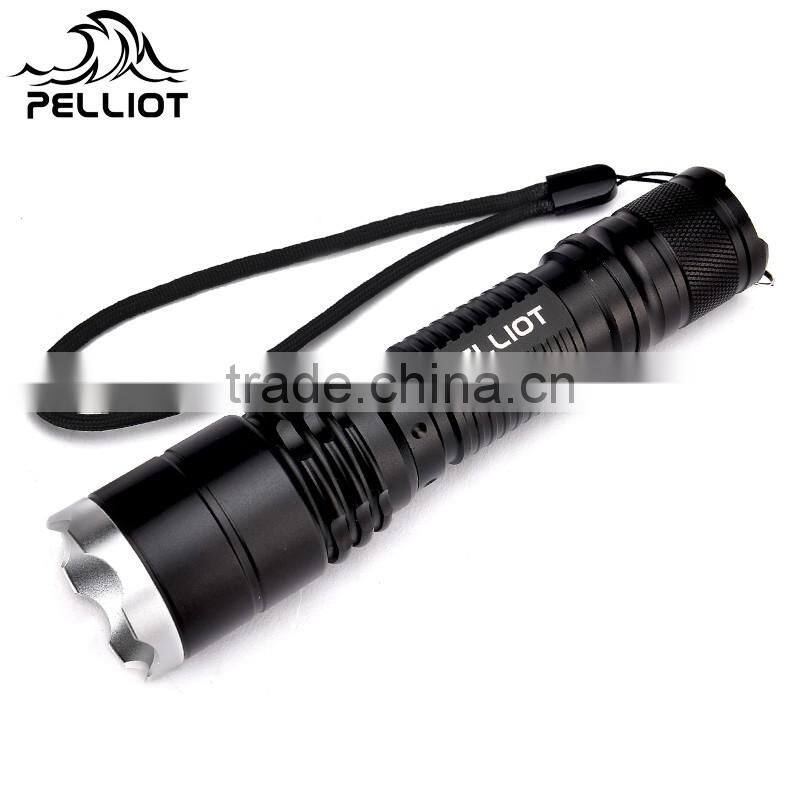 Zoomable Multifunctional Long Lasting Time Tactical Flashlight With Five Stalls