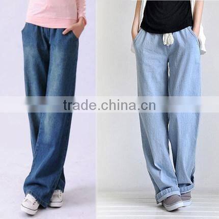 hot sell women summer baggy pants high street denim wide leg straight sweat pants jogger jeans for women