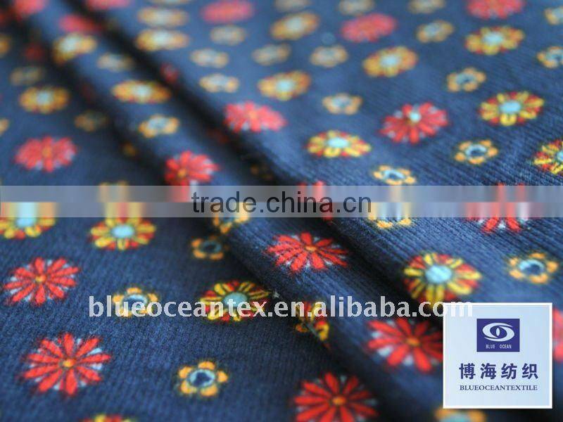 Flower Pattern Printed Corduroy 11 Wales Corduroy
