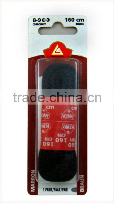 Polyester black tying usage custom metal-tip shoe laces