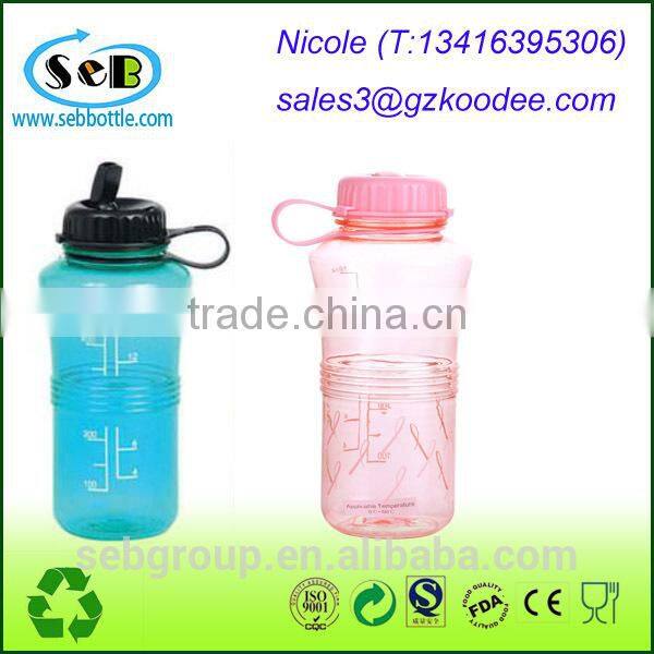 TRITIAN plastic water bottle, sports water bottle for travelling ,cheap drinking water bottle with straw