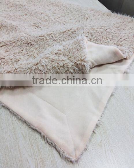 2015 new hot products soft brushed blanket with Sherpa fleece