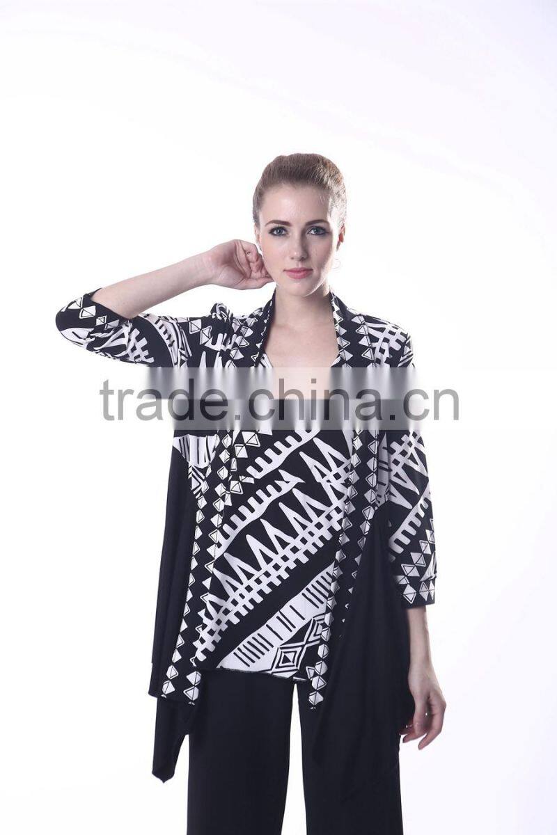 Ladies suit fabric free size and color ladies western pant suit sets zipper