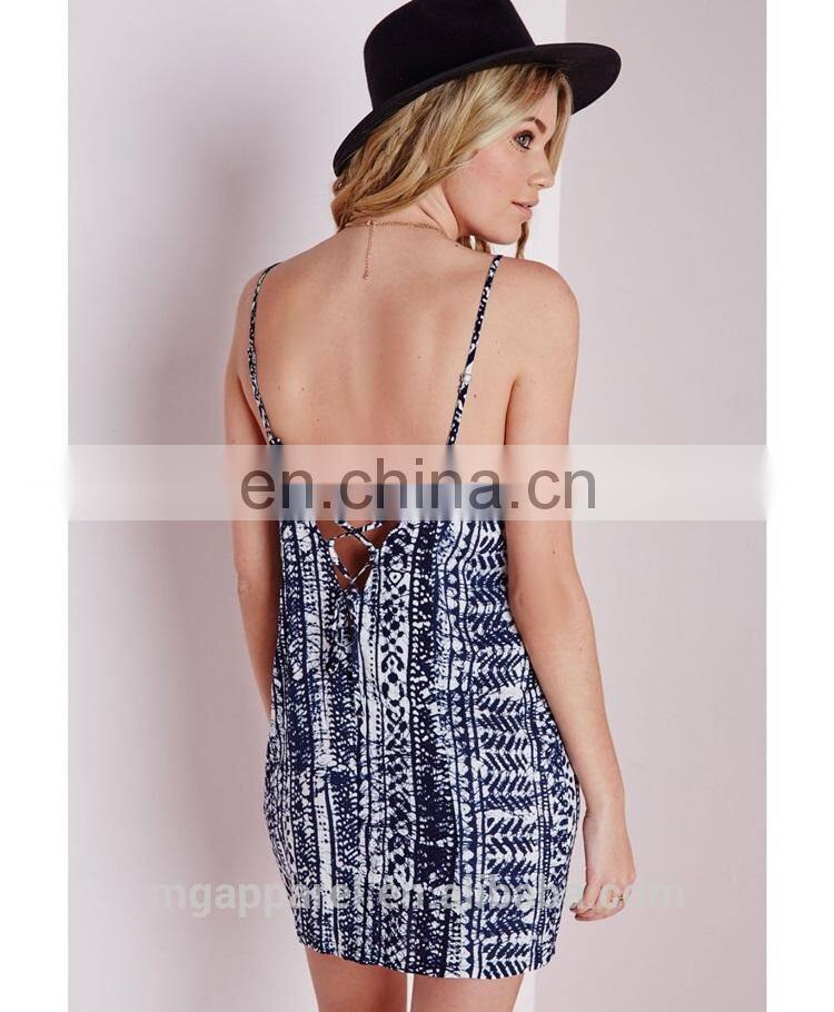 2015 wholesale spaghetti strap dress, open back dress