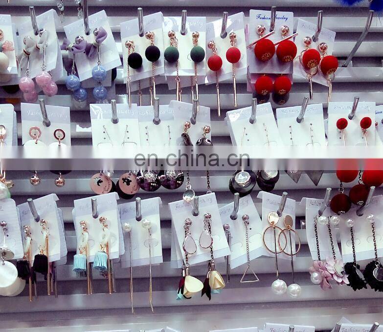 Contracted Han Guoer nail female long tassel earrings hand geometry eardrop asymmetric earrings wholesale pearl earrings
