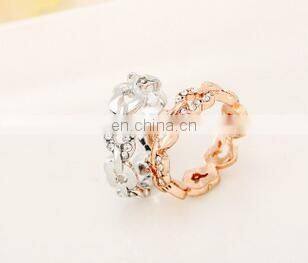 Elegant AAA CZ Diamond Heart Alloy Rings for Women Wedding Engagement Vintage Ring Zirconia Bijoux High Quality Alloy Ring