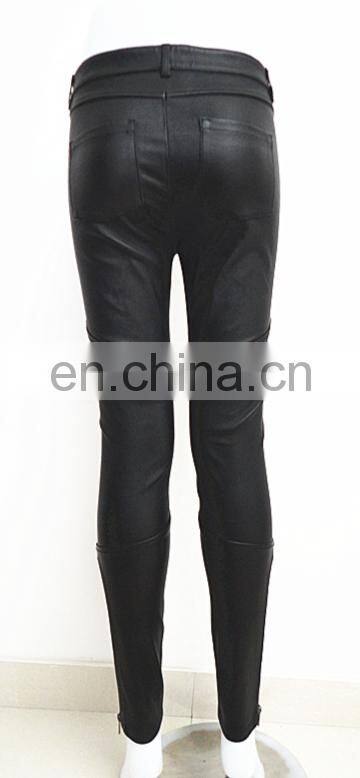 wholesale stretch leather leggings stretch pants genuine leather pants for women