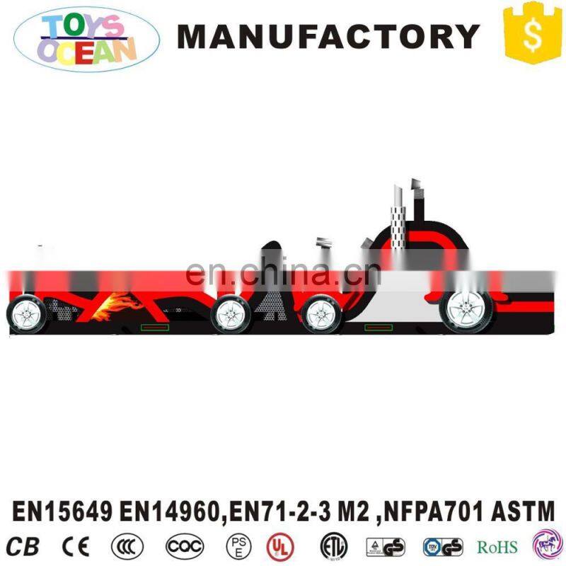 fire truck inflatable train obstacle bounce playground combo course