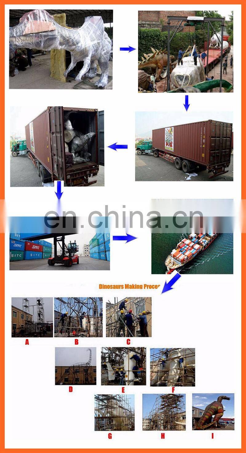 Animatronic life size dinosaur toys interactive dinosaur world for kids