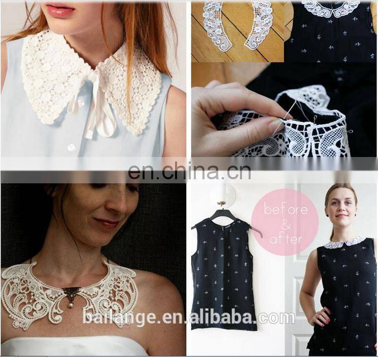 Lace Motif Embroidery lace neckline for wedding dress