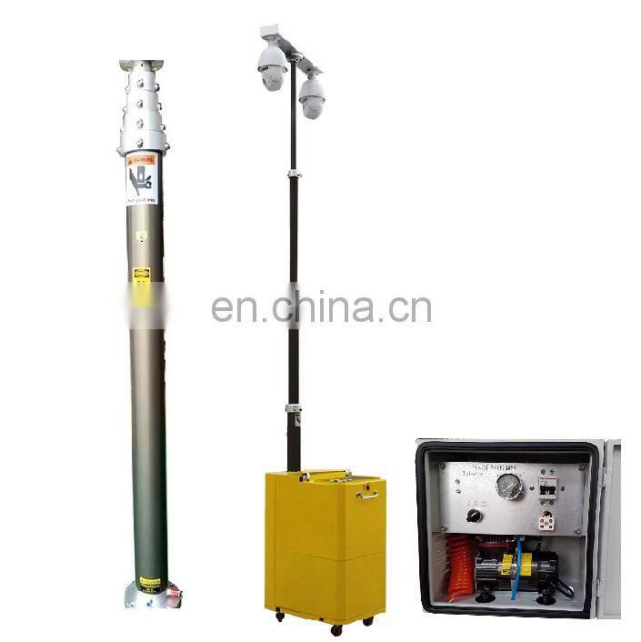 10m light weight aluminum telescopic mast flag pole antenna pole