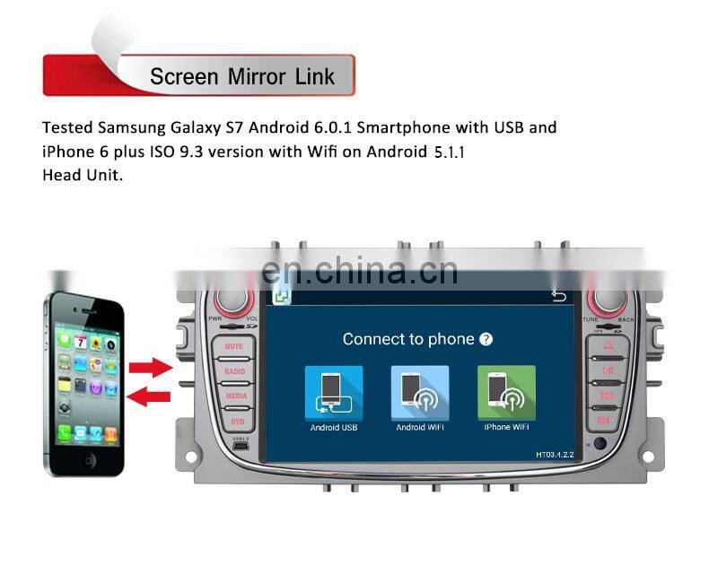 7 Inch Android capacitive car Radio GPS Navigation for Mondeo