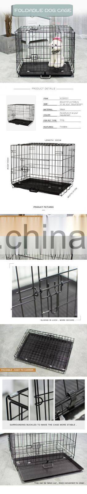 Designs Stainless Steel Iron Collapsible Commercial Wire Cheap Wholesale Large Metal Pet Dog Kennel Cage House For Sale Cheap