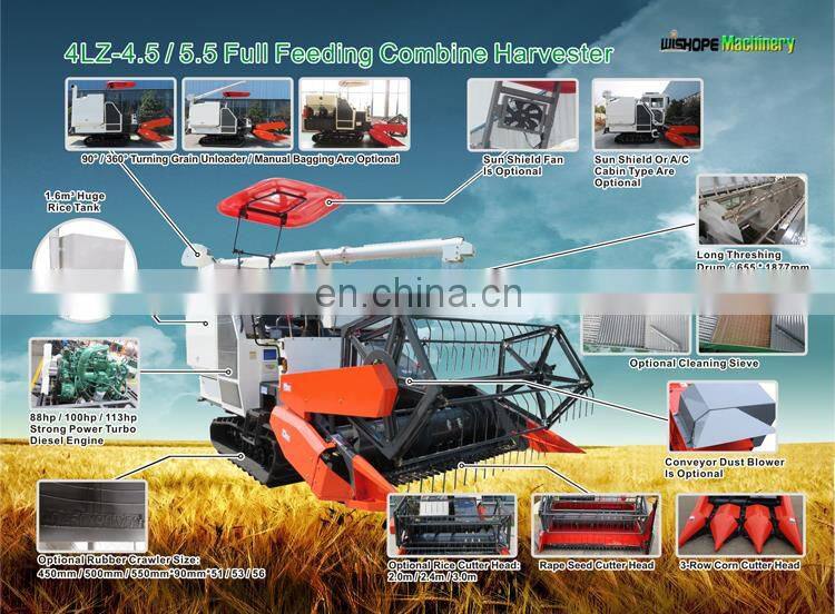 Rice Wheat Combine Harvest Agricultural Machines For Sale