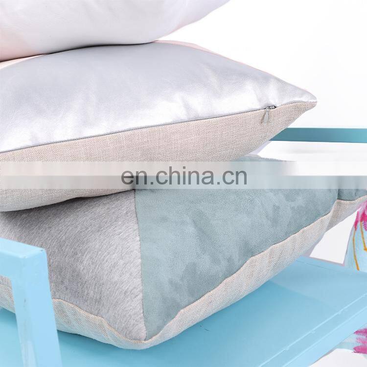 PU Patchwork Soft Geometric Print Decorative Square Throw Pillow/Cushion for sofa living room