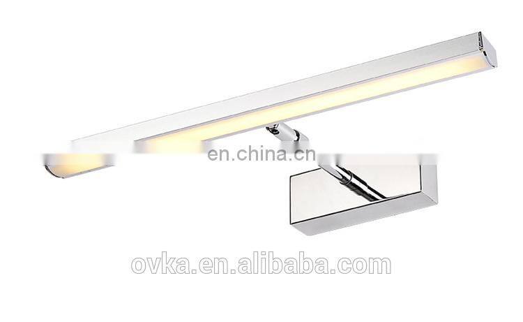 Simple modern stainless steel telescopic mirror light