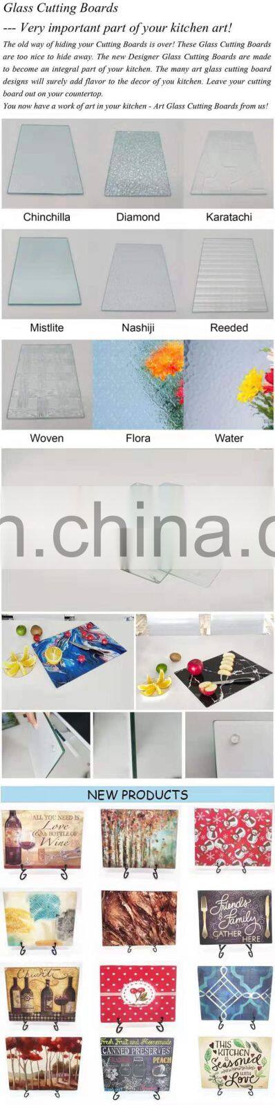Eco-Friendly  easy to clean tempered glass chopping board