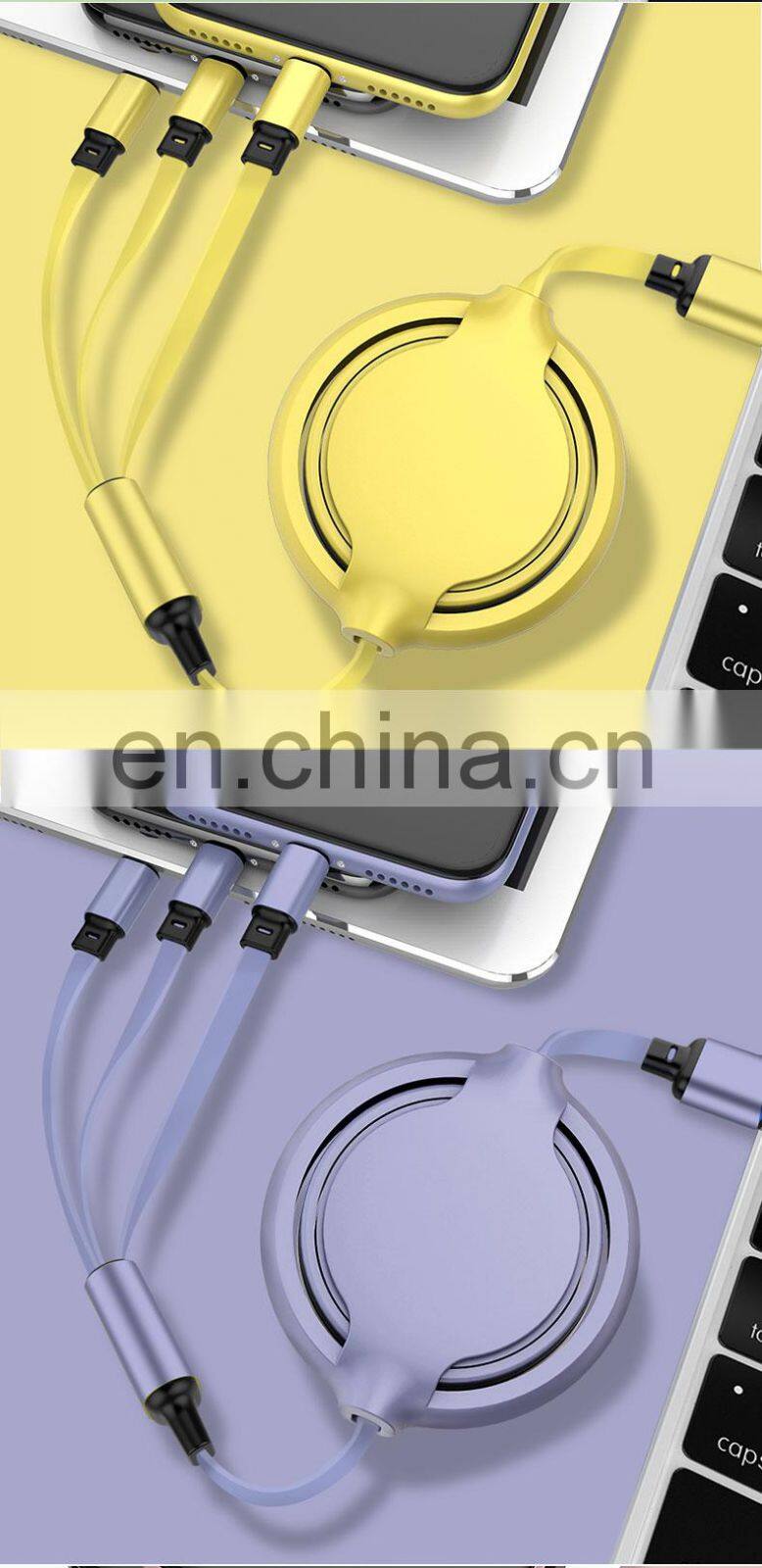 3 In 1 Usb Cable Micro Usb Fast Charging Nylon 1M 2A 2020 New Product Cable Original Factory Wholesale Data line cable