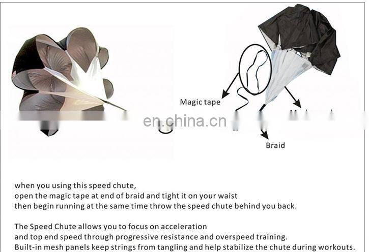 56 Inch Mini Training Running Parachute Powered Chute Speed Training Resistance Exercise Parachute for sale