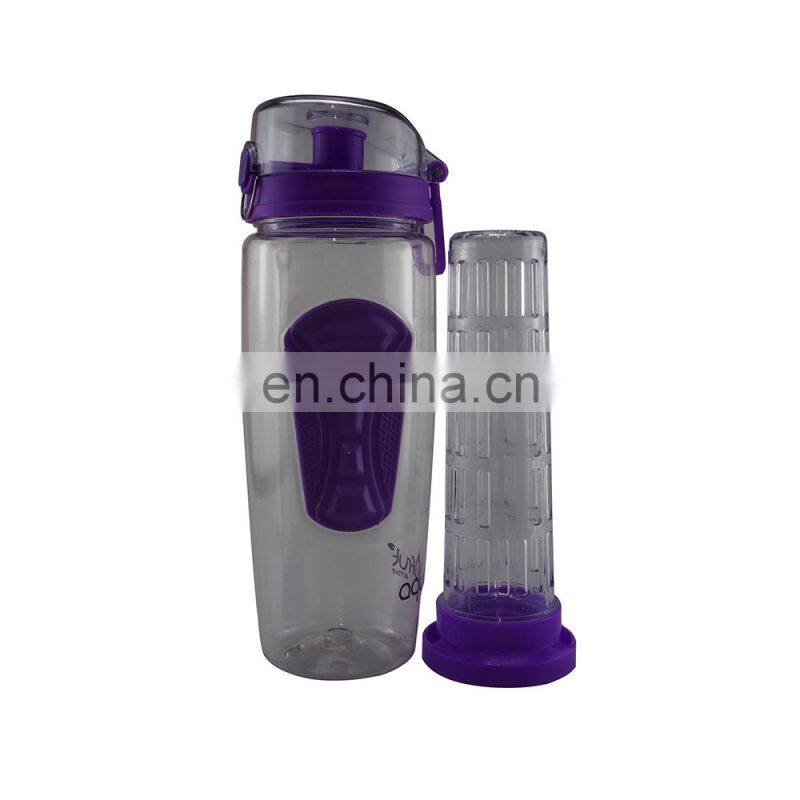 Tritan Dishwasher Safe Unique Leak Proof Infusion Flip Top Fruit Infuser Water Bottle