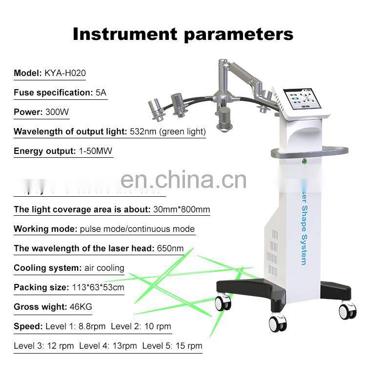 532nm Wavelengths Body slimming machine 6D Laser Non-invasive Weight Loss Shaping Beauty Instrument green laser light Device