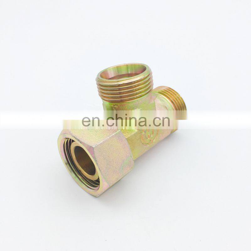 Made in China high quality ISO9001 carbon steel and carbon steel tee rotatable nut straight tee fittings