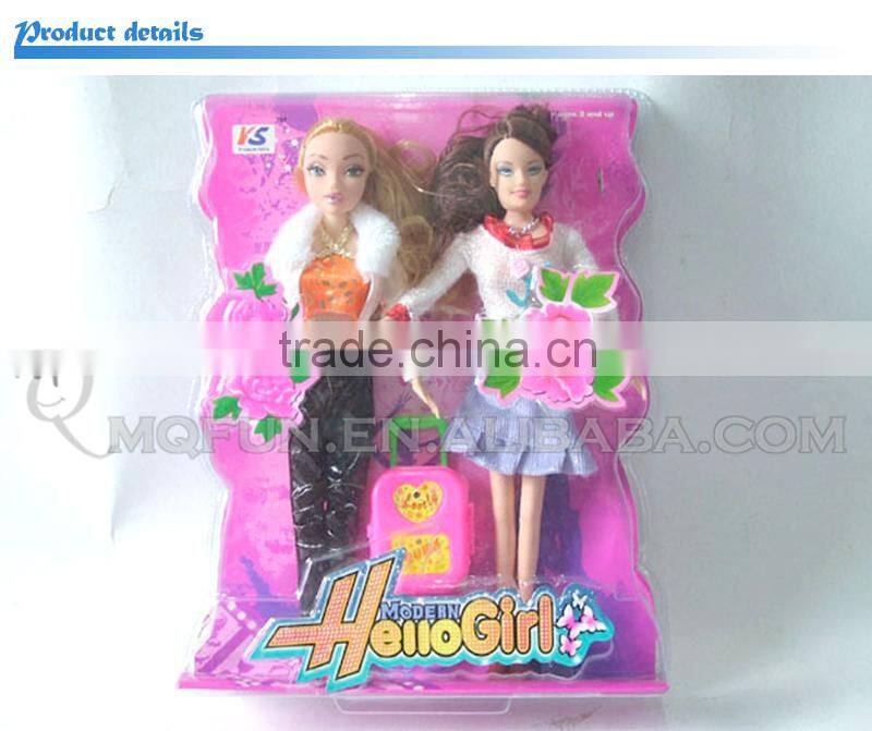 Mini Qute 36 cm 2 IN 1 beautiful America Latex kid fashion Plastic doll decoration model educational toy accessories NO.YS0827-4