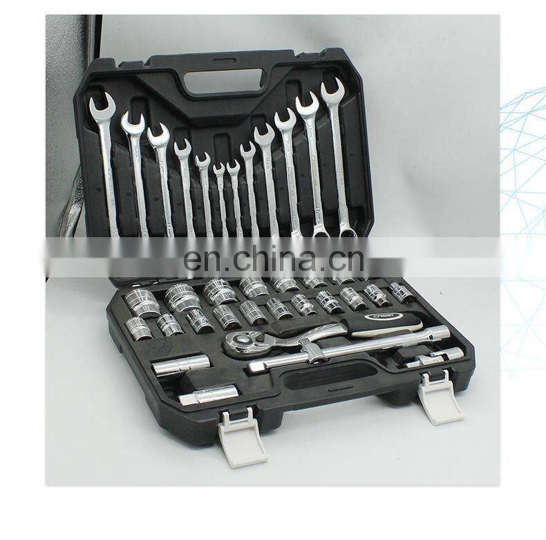 37 PCs Wrench Hand Tool Set Bicycle Car Repair Tool Kit Set Home Mechanical Ratchet Torque Wrench Socket Garage Tools Box Set