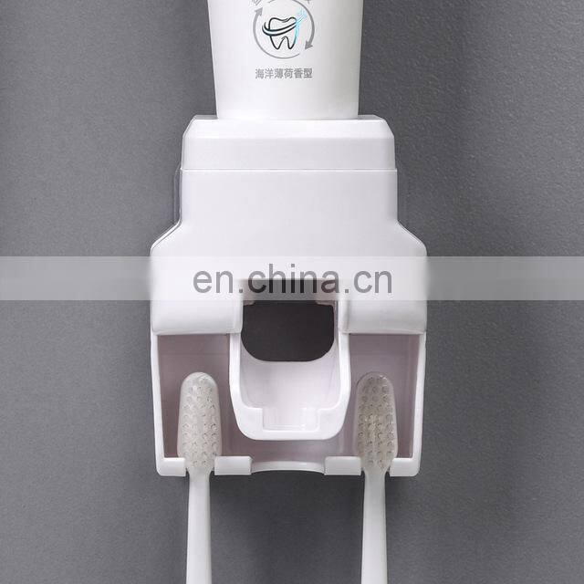 Creative Wall Mount Automatic Toothpaste Dispenser Bathroom Accessories Waterproof Lazy Toothpaste Squeezer Toothbrush Holder