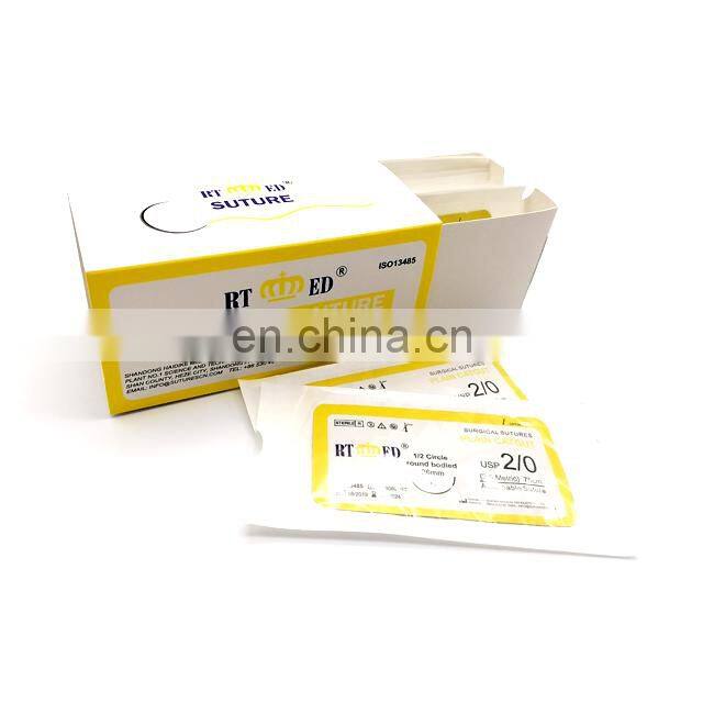 Plain Catgut Absorbable Sutures With Needles used for VET animal surgical suture