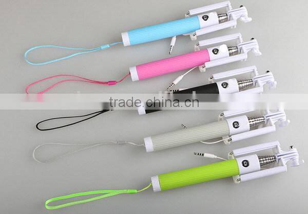 Alibaba china hotsell wire controlled selfie stick