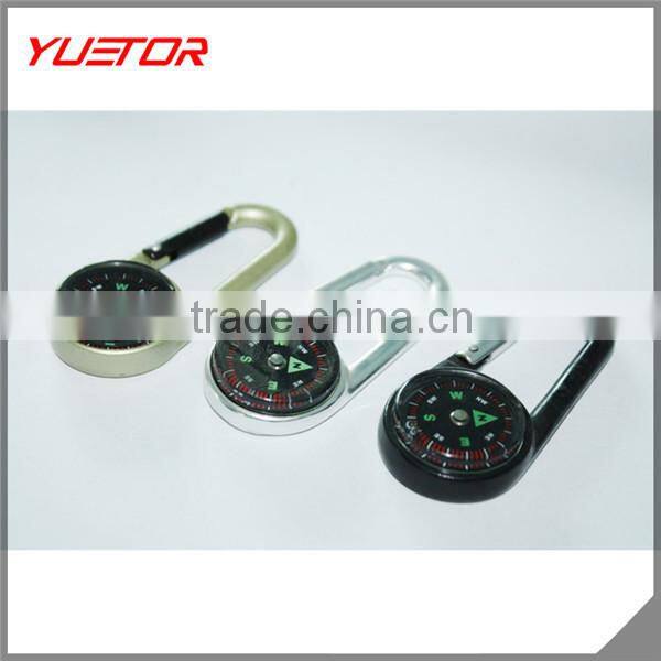 Portable fast button Outdoor Compass Hang Buckle 33g