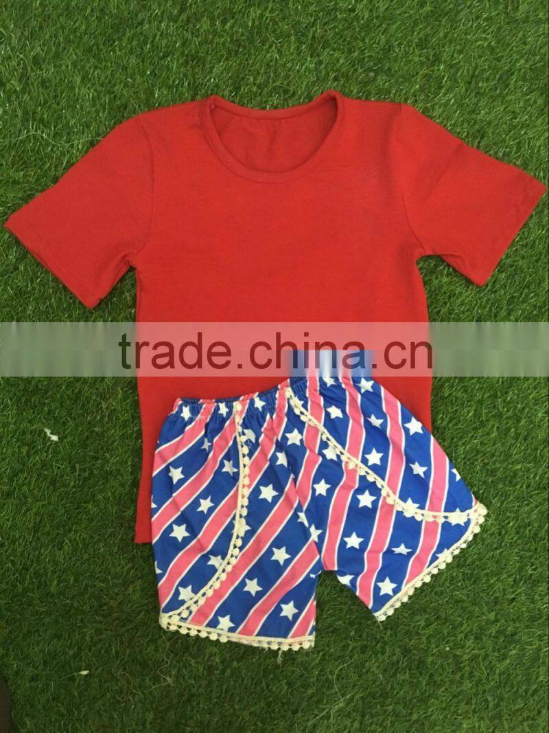 American Girls 4th July Wear Outfits For New Baby Girls Ruffles Short Sets In Fashion Latest Design Girl Summer Sets
