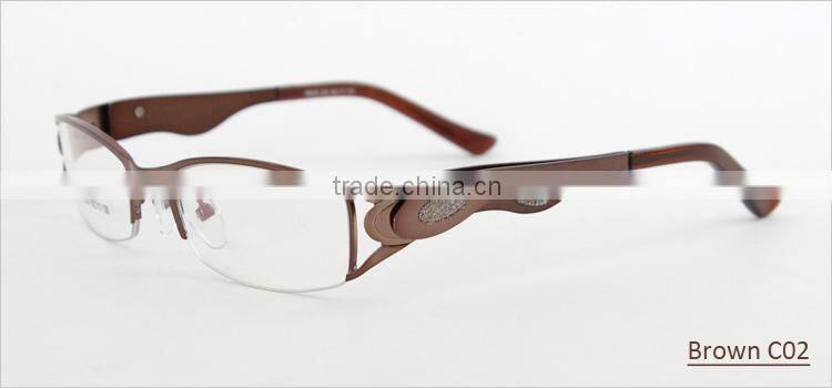 Half-rim women metal 2014 new fashion best quality optical glasses frames