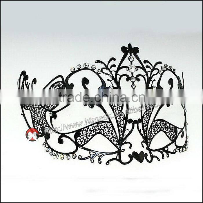 Hot Sell Wholesale Filigree Metal Venetian Man Masquerade Party Masks With Crystals
