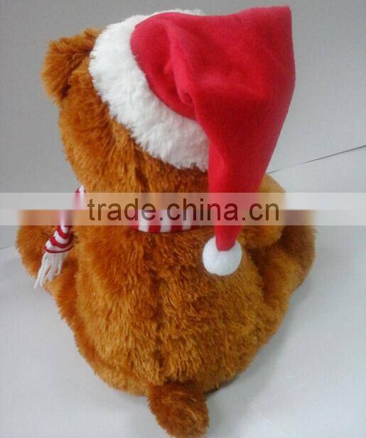 plush chrsitmas bear/christmas teddy bear/stuffed christmas toys