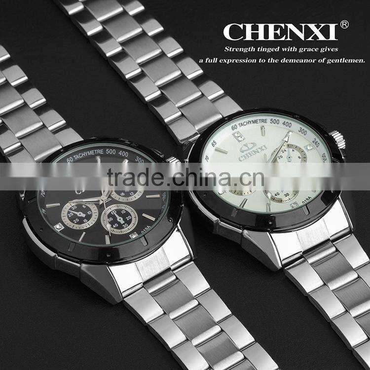 2016 Newest hot China quartz wrist watches fashion stainless steel men's sport watches 019AMB