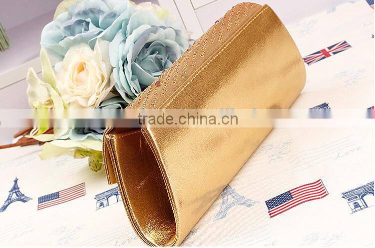 Latest Fashion Pretty Luxury Crystal Evening Bags,Gold Evening Clutch Bags