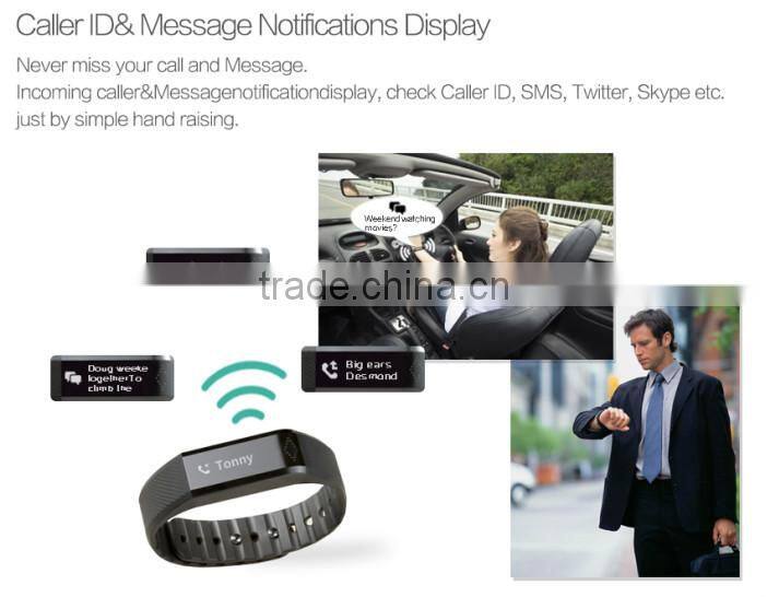 2015 Vidonn X6 caller ID & SMS 3d accelerometer smart wristband calories watch